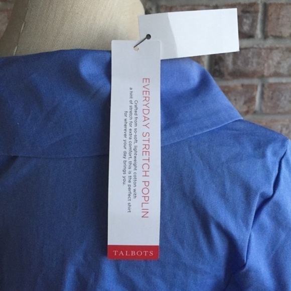 Talbots Boat Neck Round Foldable Collar Shirt XS - Picture 4 of 7